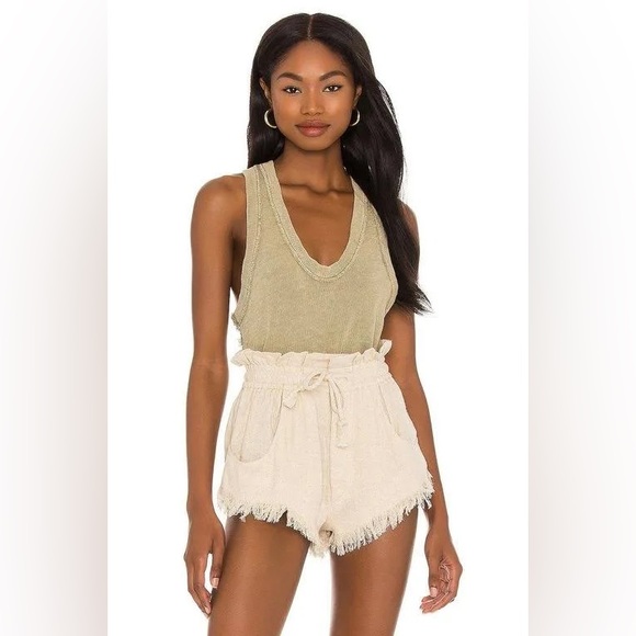 Free People Slim n Simple Slub Jersey tank in Curly Willow. Brand new, size MED. - Picture 3 of 12